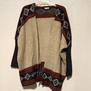 Aztec print cardigan